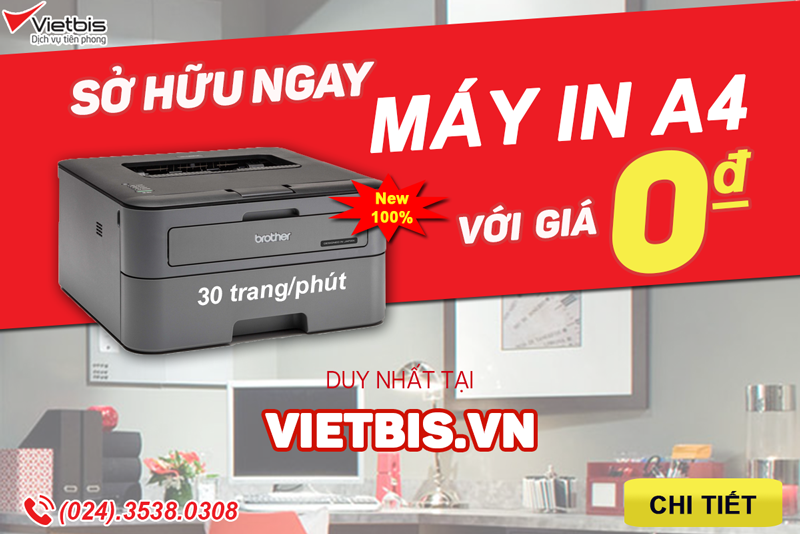 Sở hữu ngay máy in A4 chính hãng chỉ với 0 đồng