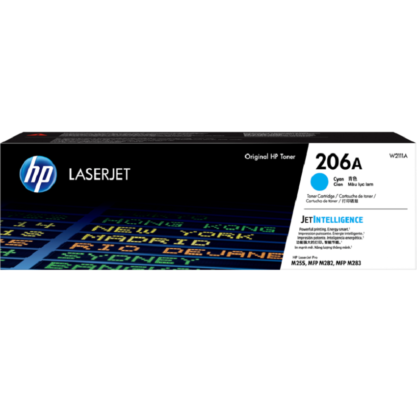 Mực in HP 206A Cyan Original LaserJet Toner Cartridge (W2111A)