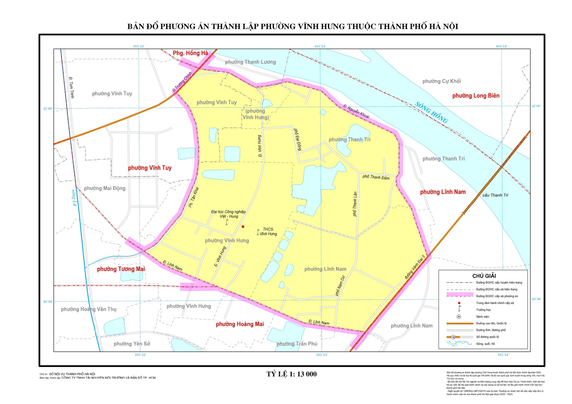 Bản đồ Phường Vĩnh Hưng, TP Hà Nội, từ ngày 1.7.2025