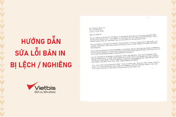 Hướng dẫn sửa lỗi bản in bị lệch, nghiêng