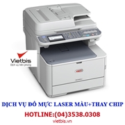 Đổ mực laser màu máy in OKI MC362