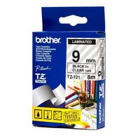 Nhãn TZe tiêu chuẩn - Chữ đen trên nền trong 9mm