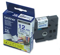 Nhãn TZe tiêu chuẩn - Chữ xanh trên nền trắng 12mm