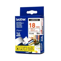 Nhãn TZe tiêu chuẩn - Chữ đỏ trên nền trắng 18mm