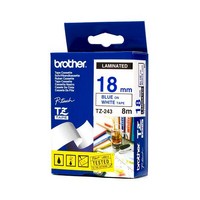 Nhãn TZe tiêu chuẩn - Chữ xanh trên nền trắng 18mm