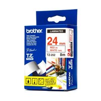 Nhãn TZe tiêu chuẩn - Chữ đỏ trên nền trắng 24mm
