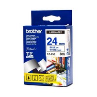 Nhãn TZe tiêu chuẩn - Chữ xanh trên nền trắng 24mm