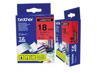 Nhãn TZe tiêu chuẩn - Chữ đen trên nền đỏ 18mm