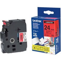 Nhãn TZe tiêu chuẩn - Chữ đen trên nền đỏ 24mm