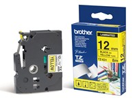 Nhãn TZe tiêu chuẩn - Chữ đen trên nền vàng 12mm