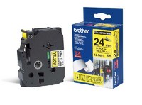 Nhãn TZe tiêu chuẩn - Chữ đen trên nền vàng 24mm