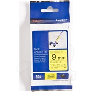 Nhãn TZe siêu dẻo - Chữ đen trên nền vàng 9mm