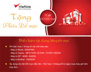 Tặng phiếu Đổ mực trị giá 100.000 vnđ khi mua máy in tại VIETBIS